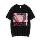 Camiseta plus Size Com Estampa Gráfica Anime Lain, Manga Curta, Moda Feminina Camiseta plus Size Com Estampa Gráfica Anime Lain, Manga Curta, Moda Feminina