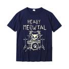 Camiseta Plus Size Engraçada Heavy Meowtal Cat - Música Metal para Homens e Mulheres