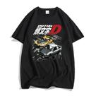Camiseta plus Size Initial D Feminina Com Estampa De Anime Japonês Harajuku Manga Casual De Manga