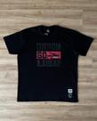 Camiseta Plus Size Masculina Estampa Com Relevo - Preto