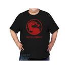 Camiseta Plus Size Mortal Kombat Raiden Liu Kang Scorpion