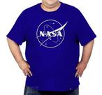 Camiseta Plus Size Nasa Logo Astronomia Tecnologia Nerd Geek