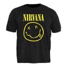 Camiseta Plus Size Nirvana Stamp Unissex Estilo Grunge com Atitude
