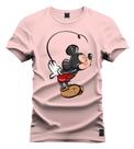 Camiseta Plus Size Premium Estampada Mickey Beijinho Camiseta Plus Size Premium Estampada Mickey Beijinho