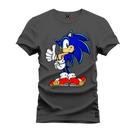 Camiseta Plus Size Premium Estampada Sonic Camiseta Plus Size Premium Estampada Sonic