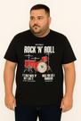 Camiseta Plus Size Thoux 100% Algodão Estampa And Roch 'N' Roll Masculina