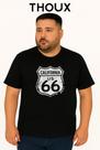 Camiseta Plus Size Thoux 100% Algodão Estampa Califórnia 66 Masculina Camiseta Plus Size Thoux 100% Algodão Estampa Califórnia 66 Masculina