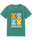 Camiseta Pokémon Boys Green Top Pikachu Squirtle Bulbasaur Camiseta Pokémon Boys Green Top Pikachu Squirtle Bulbasaur