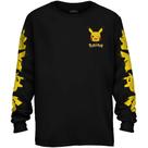 Camiseta Pokémon Pikachu de manga comprida para meninos de 14 a 16 anos