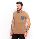 Camiseta Polo Algodão Teodoro Masculino Bolso Slim Casual