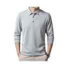Camiseta polo casual masculina de manga comprida verão top confortável