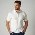 Camiseta Polo Italiana Canelado Com Ziper Camisa Slim Premium Lisa