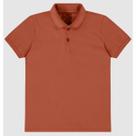 Camiseta Polo Malha Terra Cota