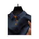 Camiseta polo masculina de manga curta com lapela de seda gelada de verão, top masculino Camiseta polo masculina de manga curta com lapela de seda gelada de verão, top masculino