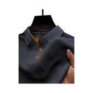 Camiseta polo masculina de manga curta com lapela de seda gelada de verão, top masculino Camiseta polo masculina de manga curta com lapela de seda gelada de verão, top masculino