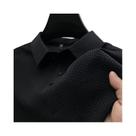 Camiseta Polo Masculina De Verão Em Seda Gelada Vazada De Manga Curta, Respirável, Estilo Executivo,