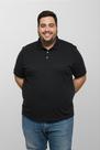 Camiseta Polo Plus Size Masculina Preta 100% Poliéster - Ideal para Uniformes e Eventos