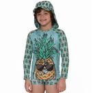 Camiseta Praia Infantil Abacaxi Verde Accua UV.Line Camiseta Praia Infantil Abacaxi Verde Accua UV.Line