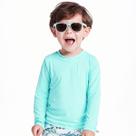 Camiseta Praia Infantil Proteção UV 50+ Poliamida Verde Água Tip Top