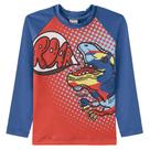Camiseta Praia Infantil Proteção UV Dino Roar Azul Pingo Lelê