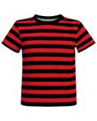 Camiseta Prebene Pugsley Addams listrada para meninos de Halloween