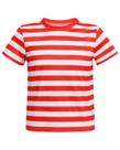 Camiseta Prebene Pugsley Addams listrada para meninos de Halloween