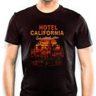 Camiseta Premium Hotel California para Adulto com Mangas Curtas - Cor Preta
