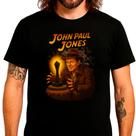 Camiseta Premium John Paul Jones Indiana Jones para Adulto com Mangas Curtas - Cor Preta