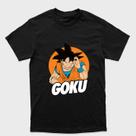Camiseta preta algodão ou Drytec Dragon Ball Goku pose frontal sem transformação Tamanho:G5Tecido:Drytec