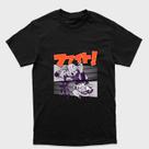 Camiseta preta algodão ou Drytec Dragon Ball piccolo daimaoh e Goku escrito Lutar! Tamanho:G4Tecido:100% Algodão