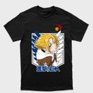 Camiseta preta Attack on Titan Annie Leonhart Emblema da tropa Tamanho:G4Tecido:Drytec