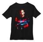 Camiseta Preta Casual Paul Walker Estampada Camisa Halftone