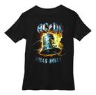 Camiseta Preta De Rock Algodão Banda Ac/dc T-shirt Masculin