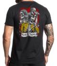 Camiseta Preta Esqueletos Musicais Nostalgia Rock Clássico Camiseta Preta Esqueletos Musicais Nostalgia Rock Clássico