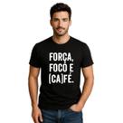 Camiseta Preta Masculina Basica Cafe 100% Algodao Camiseta Preta Masculina Basica Cafe 100% Algodao