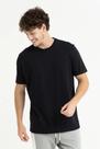 Camiseta Preta Meia Malha 100% Algodão Gola Careca Tubular Sem Costura Lateral Tam M Body Size Camiseta Preta Meia Malha 100% Algodão Gola Careca Tubular Sem Costura Lateral Tam M Body Size
