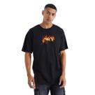 Camiseta Preta Oversized Logo Fire Street DNV