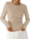 Camiseta PRETTYGARDEN 2025 de Malha Canelada Slim Fit Caqui XL