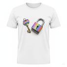 Camiseta Pride Branca LGBT Unissex Algodão Premium Estampa Colorida Look Limpo Confortável Ideal Para Parada Gay Eventos Camiseta Pride Branca LGBT Unissex Algodão Premium Estampa Colorida Look Limpo Confortável Ideal Para Parada Gay Eventos