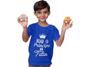 Camiseta Príncipe da Titia Dinda Sobrinho Azul Royal Camiseta Príncipe da Titia Dinda Sobrinho Azul Royal