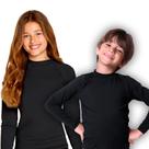 Camiseta Proteção Solar UV+ Infantil Black Fit Manga Longa Verão