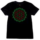 Camiseta Psicodélica Fluorescente Flor da Vida Camiseta Psicodélica Fluorescente Flor da Vida