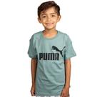 Camiseta Puma Essential Logo Verde Juvenil Camiseta Puma Essential Logo Verde Juvenil