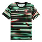Camiseta Puma Portugal Pré-Jogo 2025 - Masculina - Preta e verde