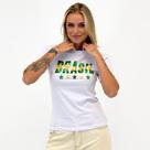 Camiseta Pump Rock Brasil T-Shirt Manga Curta Feminina