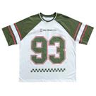 CAMISETA QIX RAGLAN SKATEBOARDS Cor:Off White e VerdeTamanho:G2