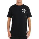 Camiseta Quiksilver Emb Three Logo WT25 Masculina Preto Camiseta Quiksilver Emb Three Logo WT25 Masculina Preto