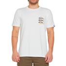 Camiseta Quiksilver Vertical Logos Snow White
