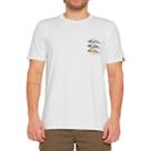 Camiseta Quiksilver Vertical Logos Snow White