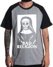Camiseta Raglã Bad Religion Rockwear Preta